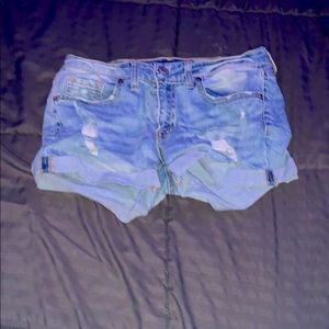 Blue Jean little ripped shorts